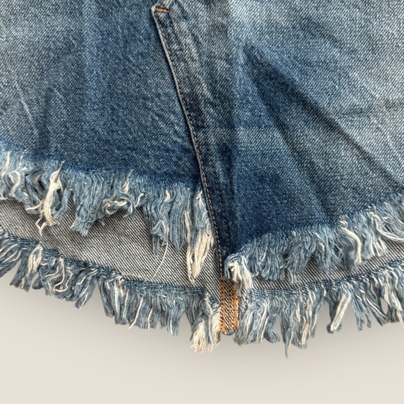 Free People | Bailey Fringe Denim Mini Skirt | Size 27 | NWOT - Picture 6 of 7